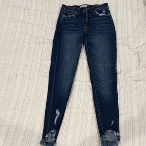 KanCan Dark Blue Distressed Skinny Jeans